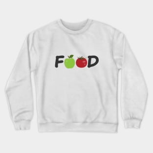 Food typographic logo art Crewneck Sweatshirt